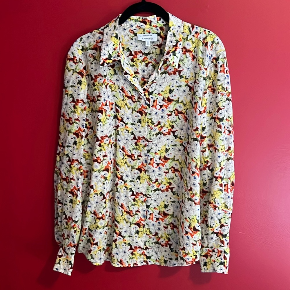 & Other Stories Washable Silk Floral Print Shirt